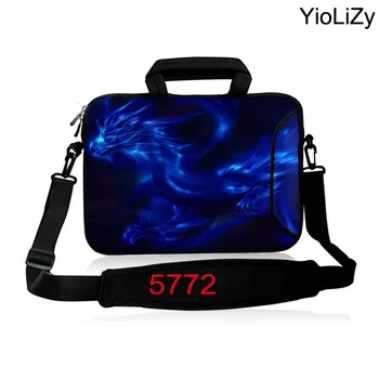 Dragon print Laptop bag 17.3 15.6 15.4 14.4 13.3 11.6 9.7 briefcase handbag laptop shoulder case Notebook Messenger bag SB-5772