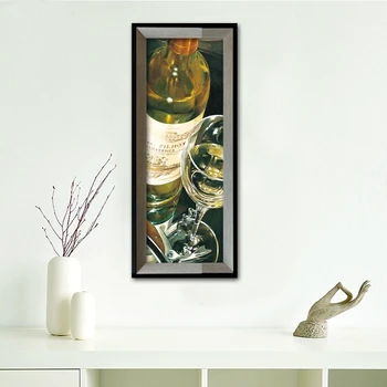 Drobė spausdinama meno vynuogių vyno ir Goblet nuotrauką natiurmortas naftos paveikslai sienų dekoras vakarienei kambaryje ar kavinė baras