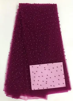 DSL2016 Karšto Karoliukais Aukštos kokybės Afrikos šveicarijos vienspalviai voile tiulio tinklelio nėriniai moterų suknelė,Nigerijos guipure net nėrinių audinio 5y/daug