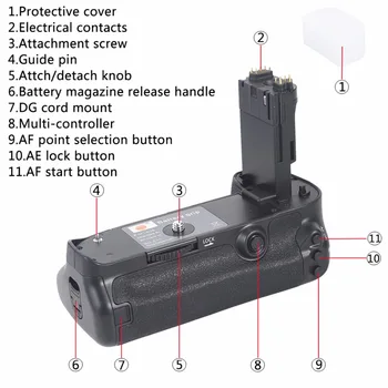 DSTE Multi-Power Vertikalus Battery Grip skirtus CANON 5D Mark III 5D3 Fotoaparato Baterijos Rankena Laikiklis Su 2VNT LP-E6 LP-E6N Baterija