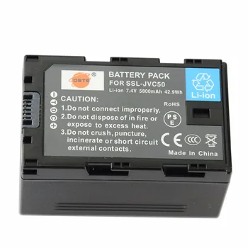 DSTE SSL-JVC50 Li-ion Baterija + UDC164 usb kroviklis skirtas JVC GY-HM600 GY-HM650 GY-LS300 Fotoaparatas
