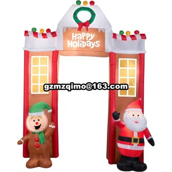 Durų staktos rūšis pripučiamų Kalėdų arka su Santa Claus ir vaikas Kalėdų renginį apdaila
