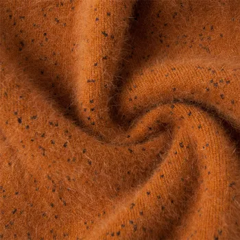 Dvigubo veido spalvos audinės kašmyras taškų įrašą siūlų mišinys storas mezgimas moterims gobtuvu ilgas cardigan megztinis kailis karamelė 2colors M/3XL