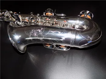 Eb Alto Saxophone Sidabro padengtą Žalvario Kūno Kinijos Pagalvėlės su ABS atveju Laivybos laikas 8-13 dienų