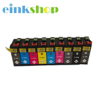 Einkshop 9 spalvų Rašalo Kasetė T7601 - T7609 Rašalas Epson surecolor SC-P600 spausdintuvo rašalas Epson P600