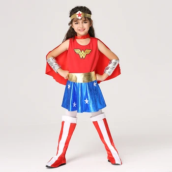 EK201 Naujas Mados Mergina Helovinas Drabužius Girl Anime Cosplay Kostiumų Supermeno Kostiumu