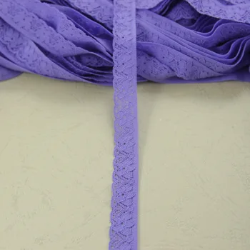 Elastinga Ruožas Nėrinių apdaila siuvimo/drabužių priedai 120 metrų 13mm violetinė mėlyna PASIDARYK pats lankelis DB95(3)