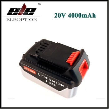 ELEOPTION Įkrovimo Galios Įrankis Baterija Black & Decker 20V 4.0 Ah 4000mAh Ličio Jonų Baterija LB2X4020 LBXR20
