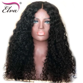Elva Hair 150% Density Lace Front Human Hair Wigs With Baby Hair Curly Brazilian Remy Hair 13x6 Lace Wigs Pre Plucked Hairline