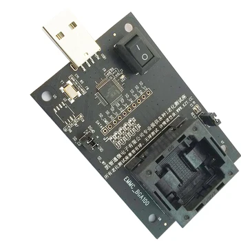 EMMC100 lizdas USB Sąsaja,skirta BGA100 bandymų, Nand flash Dydis 12x18mm Pikis 1,0 mm emmsp Reader programuotojas, duomenų atkūrimo lizdas