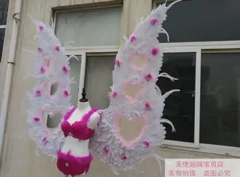 EMS Nemokamas pristatymas didelis dydis angelas sparnų mielas Cosplay kostiumai, rekvizitas, Vestuvių papuošalai prekių pasakų sparnus
