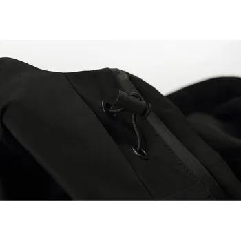 Enjeolon prekės 2017 gobtuvu Bombonešis švarkelis, striukes vyrams, mados juodos spalvos kietas Mens apsiaustus,hoodies Striukė Vyrams kietas drabužius JK0319