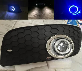 EOsuns COB angel eye led dienos veikia šviesos DRL + halogeniniai Rūko žibintai + Projektoriaus Objektyvas volkswagen VW sagitar GTI
