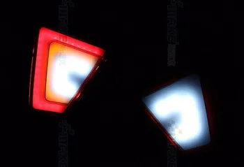 EOsuns LED naktį veikia lempos + atbulinės šviesos + posūkio signalo + stabdžių žibintas Honda Fit, užpakalinis žibintas, galinis bamperis šviesos