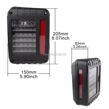 ES / JAV Standartas LED Uodega Stabdžių Žibintai Atbulinės Tinka Wrangler Unlimited JK 4WD 12V LED žibintus