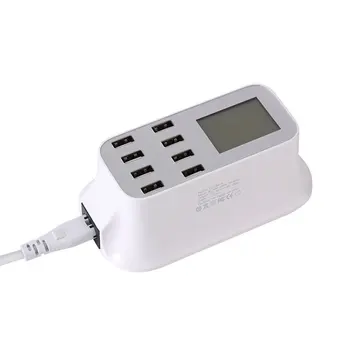 ES MUMS Plug 8 port USB Įkroviklis Adapteris, skirtas Mobiliojo ryšio Telefoną, Planšetinį kompiuterį Kelionės Įkroviklis, Sieninis Įkroviklis, Baltas USB Įkrovimo Adapteris, Universalus