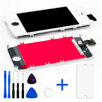 ET-Super 5VNT 3.5 colių iPhone 4s LCD Ekranas Jutiklinis Ekranas skaitmeninis keitiklis Asamblėjos AAA+ Quailty Remonto Įrankis, Ekrano apsauginės plėvelės