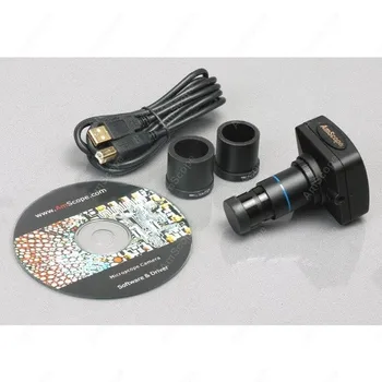 Etapas LED Junginys, Mikroskopu--AmScope Prekių 2000X Dvigubo Sluoksnio Mechaninė Etape LED Junginys Mikroskopas +10MP Skaitmeninis Fotoaparatas