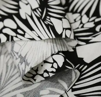 Europos ir Amerikos klasikinių juodos ir baltos medvilnės ir lino, sijonai, kelnės, pagaminti pagal užsakymą marškinėliai spausdinami suknelė audiniai