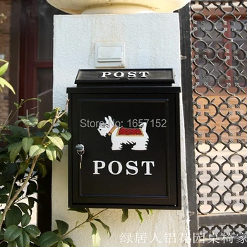 Europos ketaus pašto dėžutę Wall Mount Metalo Paštu Raidžių Lauke Mados Derliaus Laikraštis lauką Post, Letter Box