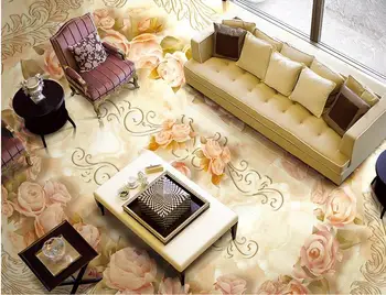 Europos klasikinis 3d grindų lipni tapetai Užsakymą 3d grindys Akmens modelis modelio parketo foto tapetai, 3d grindų