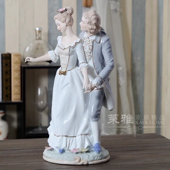Europos kūrybinės keramikos merginos mėgėjams statula namų dekoro amatų kambario dekoro ornamentą porceliano figūrėlės vestuvių papuošalai