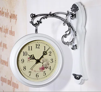 Europos mados sėdi kambaryje du kartus sieninis laikrodis, kūrybos dekoratyvinis kvarciniai laikrodžiai, namų amatai