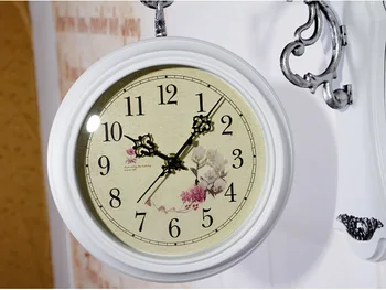 Europos mados sėdi kambaryje du kartus sieninis laikrodis, kūrybos dekoratyvinis kvarciniai laikrodžiai, namų amatai
