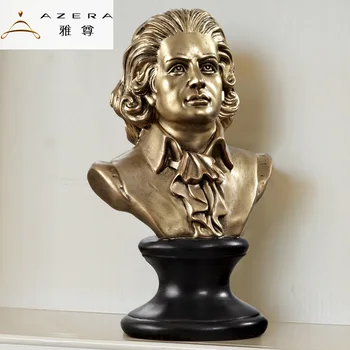 Europos muzikos skaičiai Namų Dekoravimo Azera Mozart, Beethoven, skulptūra ornamentu Šekspyro įžymybių papuošalai