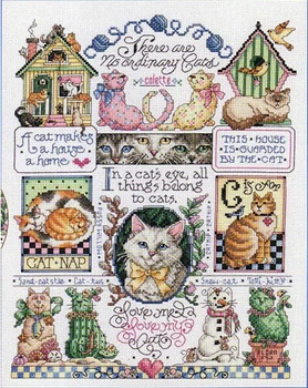 Europos Namuose Daug Kačių Skaičiuojami Kryželiu Rinkinys, 14 Count gyvūnų Siuvinėjimo Rinkinys Cartoon Vaikų Kambario Dekoracija 13X17