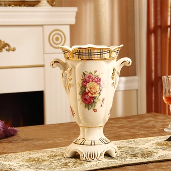 Europos retro stiliaus keramikos vaza gėlių dekoracija kambarys, vestuvių dovana, stalo dekoravimui