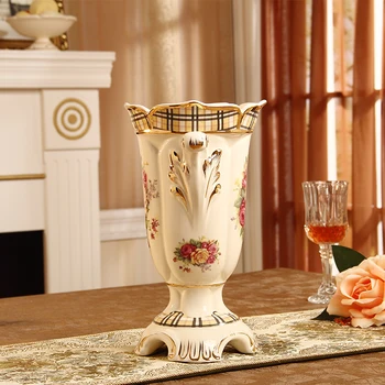 Europos retro stiliaus keramikos vaza gėlių dekoracija kambarys, vestuvių dovana, stalo dekoravimui