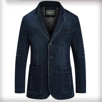 Europos Stiliaus Men 's Džinsai Švarkai Streetwear Prekės ženklo Dizainas Amerikietiško Stiliaus Vyrai Džinsai, Kostiumo Striukės ir Paltai Plius Dydis 4XL C1591