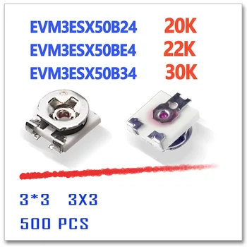 EVM3ESX50B24 20K EVM3ESX50BE4 22K EVM3ESX50B34 30K 3X3 500pcs 3*3 smd  3mm OHM 3MM*3MM ROHS trimmer