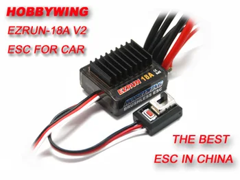 F17805 Hobbywing 18A V2 2-3S Lipo Greičio Reguliatorius Brushless ESC, NES Išėjimo 6 V/1,5 A už 1/16 1/18 RC Automobilių