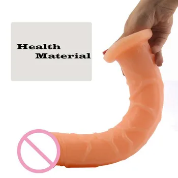FAAK 13.2 colių ilgio vibratorių siurbtukas PVC lankstus dildo Sekso Produktai moteris masturbacija ilgio varpą Suaugusiųjų sekso žaislų parduotuvė