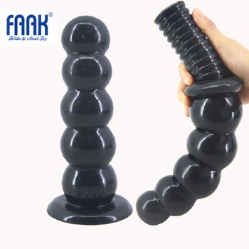 FAAK Adult Product Beads Dildo Anal Plug 5 Balls Butt Plug Unisex Sex Toys Large Penis Long Dick Erotic Toy Anus Vaginal Massage