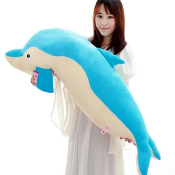 Fancytrader 120cm Milžinišką Pliušinis Emulational Delfinų Įdaryti Žaislas Minkštas Didelis Gyvūnų Delfinų Pagalvę Lėlės Juoda Rausva, Pilka