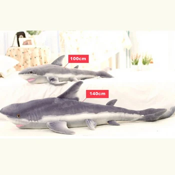 Fancytrader Emulational Gyvūnų Pliušinis Ryklys Žaislas Realus Milžinišką Įdaryti Didelių Baltieji Rykliai Lėlės Pagalvė Geriausia Kalėdų Dovana Gimtadienio