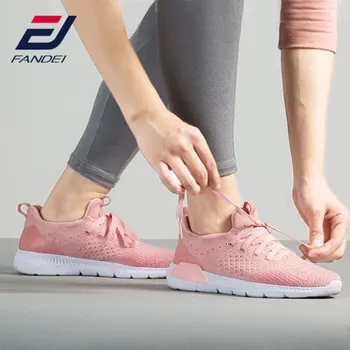FANDEI 2018 bėgimo bateliai moterims akių patogūs sportiniai bateliai moteris ėjimo sportbačiai nėrinių zapatillas hombre nemokamas pristatymas