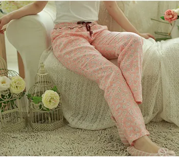Fdfklak Aukštos Kokybės Moterų Miego Likučius Lounge Kelnės Moterims Iki 2017 M. Pavasario Rudens Medvilnės Spausdinti Pižamos Apačioje Pižama Kelnės Q408