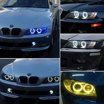 FEELDO 1Set Automobilių CCFL Halo Žiedai Angel Eyes LED Žibintai BMW E46 2D/Z3 95-02 Coupe/Roadster DRL #FD-4154