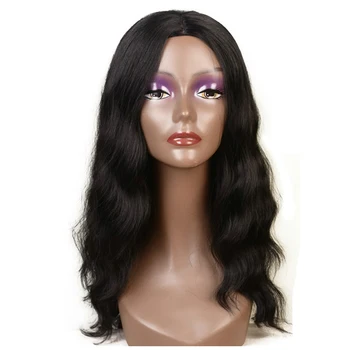 Feibin Ilgai Visa Galva Perukai Už juodaodžių Moterų Sintetinių Afro Banguoti Juoda Raudona Pobūdžio Plaukų 22 cm 55cm
