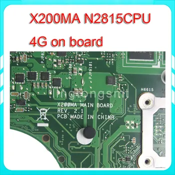 For ASUS K200MA X200MA motherboard X200MA REV2.1 Mainboard 4G Memory On Board N2815CPU tested