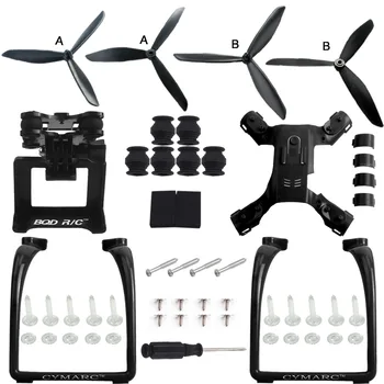 For MJX B2W B2C ( MJX Bugs 2 Upgraded triangular paddle ) Legs Landing Gear and Action Gimbal Mount Camera Holder Accessories