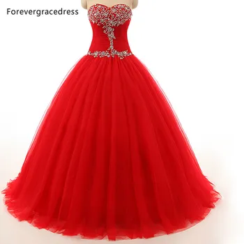 Forevergracedress Raudonos Spalvos, Be Rankovių Vestuvių Suknelė Tiulio Brangioji Zawalcowany Ilgai Su Nėrinių Atgal Nuotakos Suknelė Plius Dydis