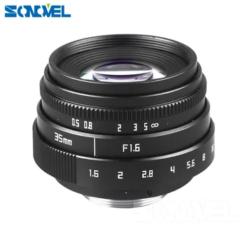 Fotoaparato objektyvas 35mm f1.6 C mount kameros CCTV Objektyvus II N1 Fuji Fujifilm NEX Micro 4/3 EOS M nemokamas pristatymas