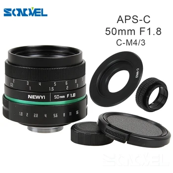 Fotoaparato objektyvas 50mm f1.8 APS-C Multi-coated Filmą Objektyvas+C Mount 