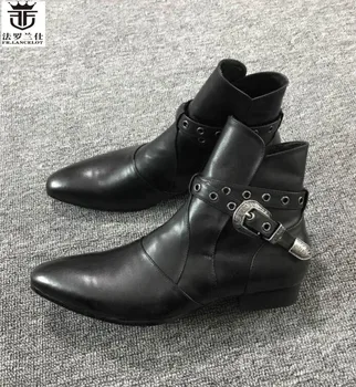 FR.LANCELOT 2018 sagtis vyrų batai natūralios odos juoda Pažymėjo Tne prabangių mados klasikinis šalies batų oficialų batai vyrai