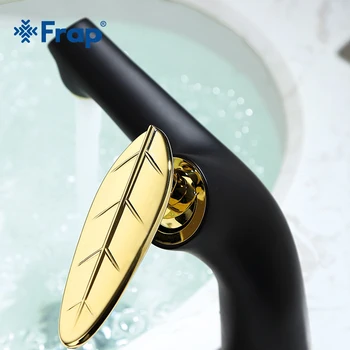Frap 1 nustatyti naują juoda aukso Antikvariniai Žalvaris Vienu Rankena vonios baseino, maišytuvas, šalto ir karšto vandens maišytuvas vonios bakstelėkite torneira Y10009